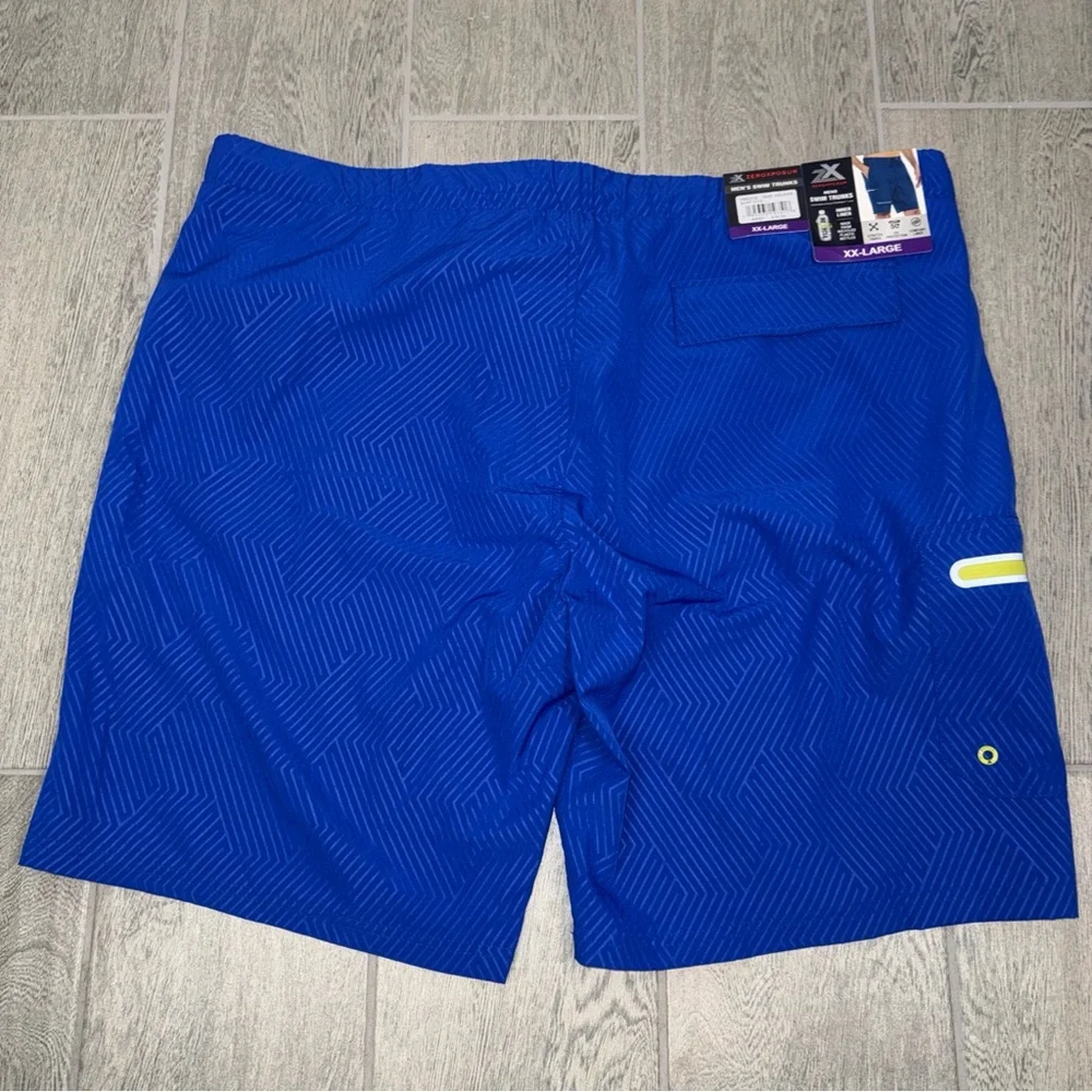 ZeroXposur Surf Otis Swim Trunks XXL Blue Draw‎ String Zip Pocket Board Shorts